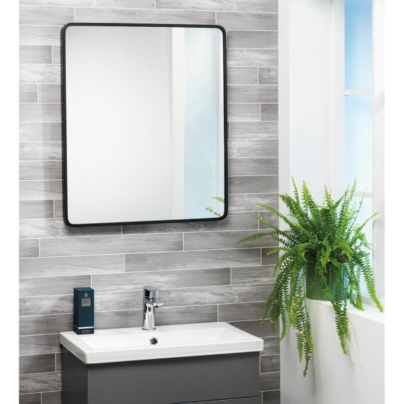 Aveiro Black Frame Mirror - 600 x 700mm